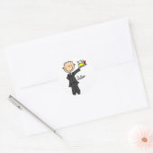 Butler Stickfiguur Sticker (Envelop)