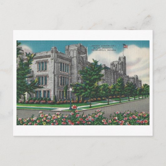 Butler University, Indianapolis, Vintage van India Briefkaart (Voorkant)