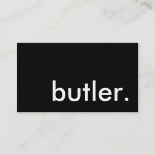butler. visitekaartje
