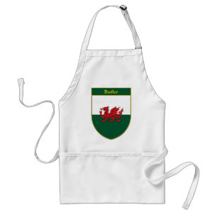 Butler Welsh Flag Shield Standaard Schort
