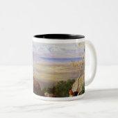 Butrinto, Albanië (olie op doek) Tweekleurige Koffiemok (Voorkant rechts)