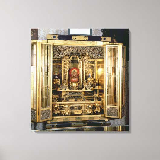 Butsudan uit een Damio's paleis in Kyoto Canvas Afdruk (Voorkant)