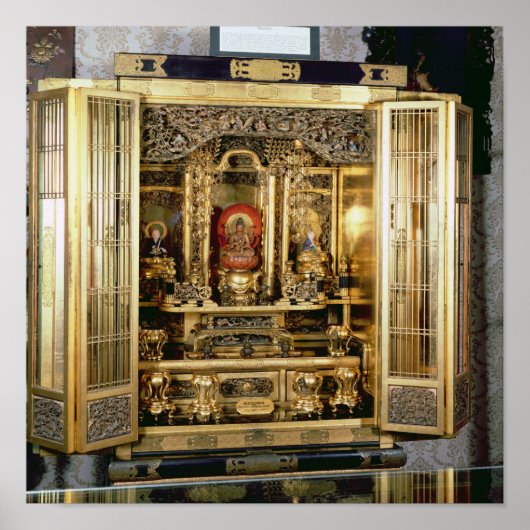 Butsudan uit een Damio's paleis in Kyoto Poster (Voorkant)