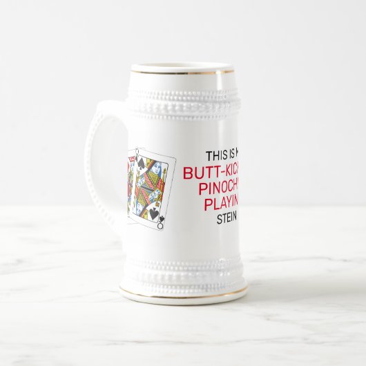 Butt Kicking Pinochle Bierpul (Voorkant links)