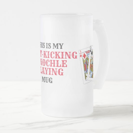 Butt Kicking Pinochle Matglas Bierpul (Voorkant rechts)