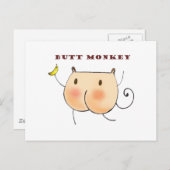 Butt Monkey Briefkaart (Voorkant / Achterkant)