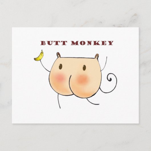 Butt Monkey Briefkaart (Voorkant)