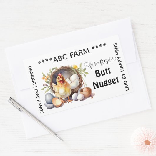 Butt nuggets eierkarton label Rectangle (Envelop)