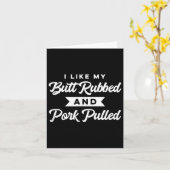 Butt Rubbed Pork Pulled Funny BBQ Grill Southern S Kaart (Gele Bloem)