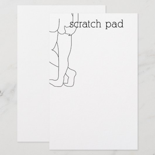 Butt Scratch Pad Briefpapier (Voorkant / Achterkant)