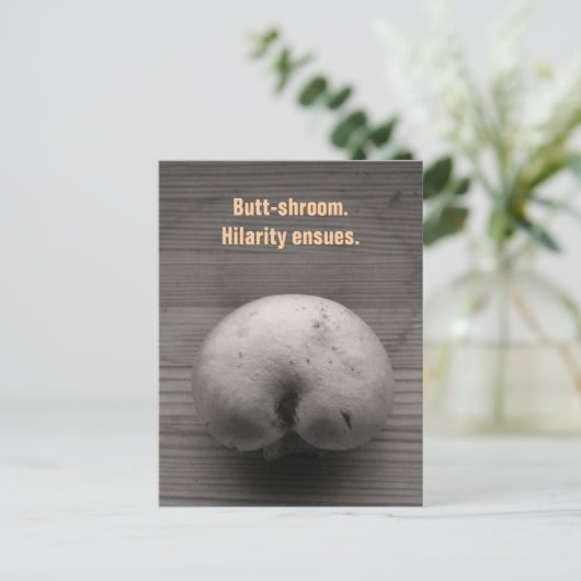 Butt-shroom Briefkaart (Staand voorkant)