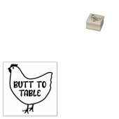 Butt to Table Chicken Egg Stamp Rubberstempel (Gestempeld)