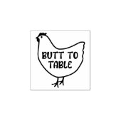 Butt to Table Chicken Egg Stamp Rubberstempel (Afrduk)