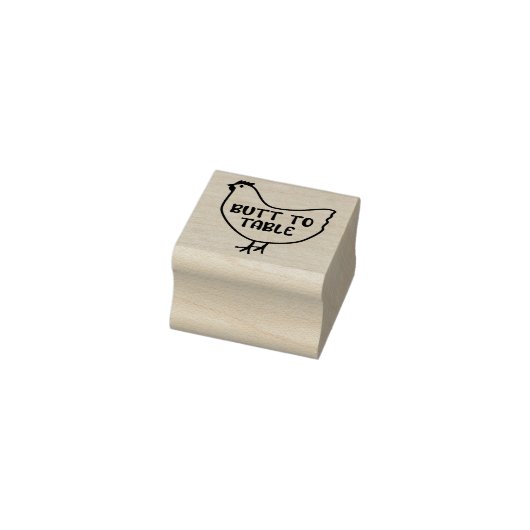 Butt to Table Chicken Egg Stamp Rubberstempel (Stempel)