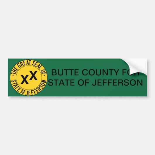 Butte County for State of Jefferson bumper sticker (Voorkant)