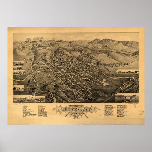 Butte, Montana (1884) Poster (Voorkant)
