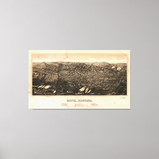 Butte, Montana (1904) Canvas Afdruk (Voorkant)