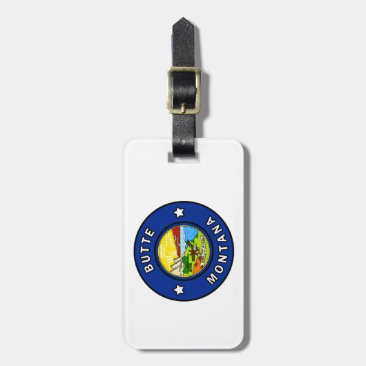 Butte Montana Bagagelabel (Voorkant verticaal)