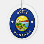 Butte Montana Keramisch Ornament (Links)