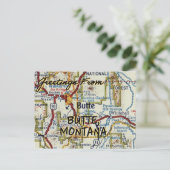 Butte Montana  Map Briefkaart (Staand voorkant)