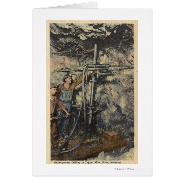 Butte, Montana - Ondergrondse boringen in koper (Voorkant)