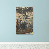 Butte, Montana - Ondergrondse boringen in koper Canvas Afdruk (Insitu (Houten vloer))