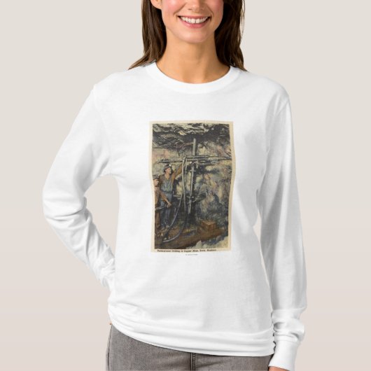 Butte, Montana - Ondergrondse boringen in koper T-shirt (Voorkant)