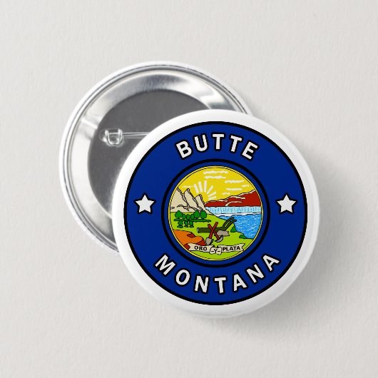 Butte Montana Ronde Button 5,7 Cm (Voorkant /achterkant)