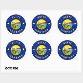 Butte Montana Ronde Sticker (Vel)