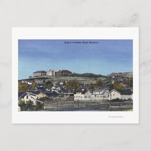Butte, Montana - School of Mines Uitzicht van Briefkaart (Voorkant)