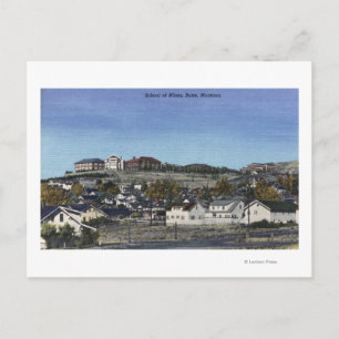 Butte, Montana - School of Mines Uitzicht van Briefkaart