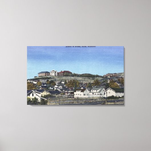 Butte, Montana - School of Mines Uitzicht van Canvas Afdruk (Voorkant)