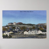 Butte, Montana - School of Mines Uitzicht van Poster (Voorkant)
