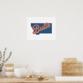 Butte, Montana staat afdruk Poster (Keuken)