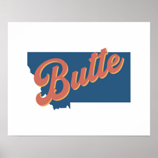 Butte, Montana staat afdruk Poster