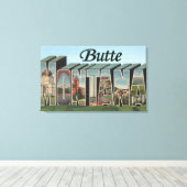 Butte, MontanaLarge Letter ScenesButte, MT 2 Canvas Afdruk (Insitu (Houten vloer))