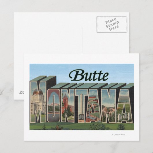 Butte, MontanaLarge Letter ScenesButte, MT Briefkaart (Voorkant / Achterkant)