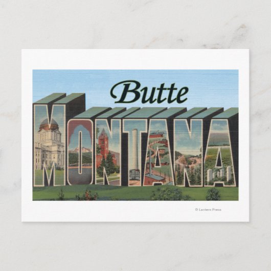 Butte, MontanaLarge Letter ScenesButte, MT Briefkaart (Voorkant)