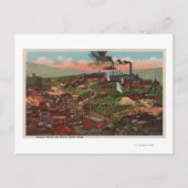 Butte, MT - Uitzicht van Factories & Homes op Hill Briefkaart (Voorkant)