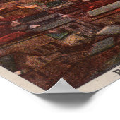 Butte, MT - Uitzicht van Factories & Homes op Hill Poster (Hoek)