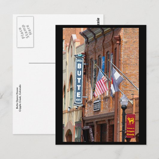 Butte Opera House, Colorado Briefkaart (Voorkant / Achterkant)