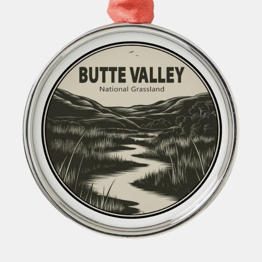Butte Valley National Grassland California Stream Metalen Ornament (Voorkant)