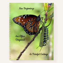 Butteffly/Caterpijler Quote Spiral Notitieboek