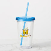 Buttefly Acryl Drinkbeker (Achterkant)