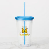 Buttefly Acryl Drinkbeker (Voorkant)