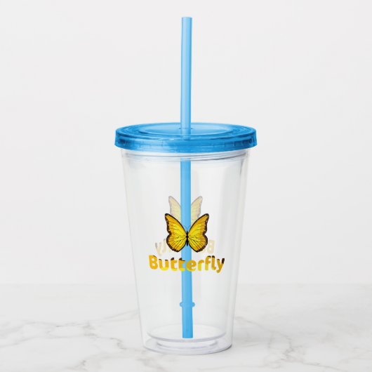 Buttefly Acryl Drinkbeker (Voorkant)