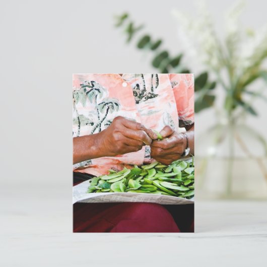 Butter Bean Lady Briefkaart (Staand voorkant)