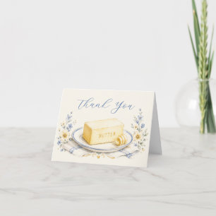 Butter Believe It Butter Baby Shower Bedankkaart