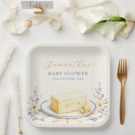 Butter Believe It Butter Baby Shower Papieren Bordje