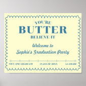 Butter Believe It Yellow Grade AA 2026 Graduation Poster (Voorkant)